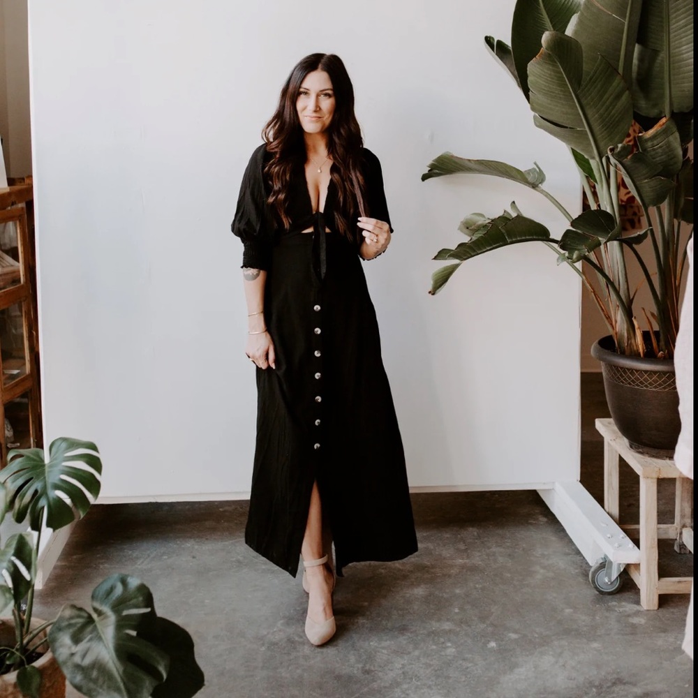 NWT Free People | String of Hearts Cutout Maxi Dress | XS - Picture 3 of 15
